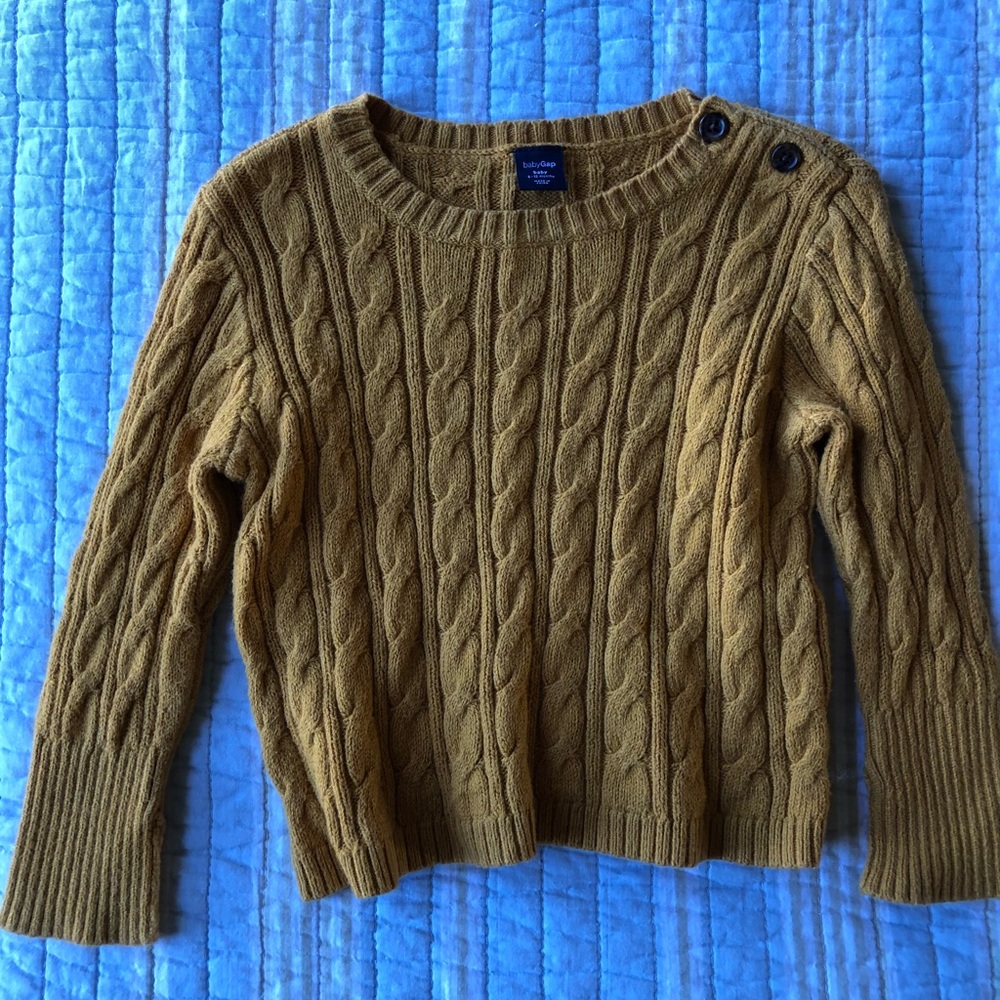 Toddler mustard yellow sweater